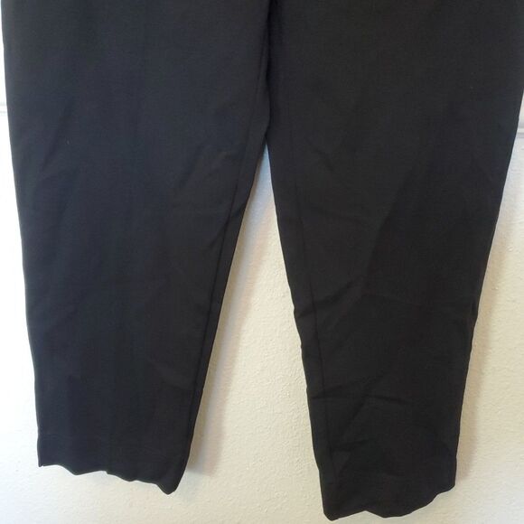 Talbots Petites Womens Sz L Pull On Elastic Waistband Ankle Pants Black Pocket - Picture 3 of 15